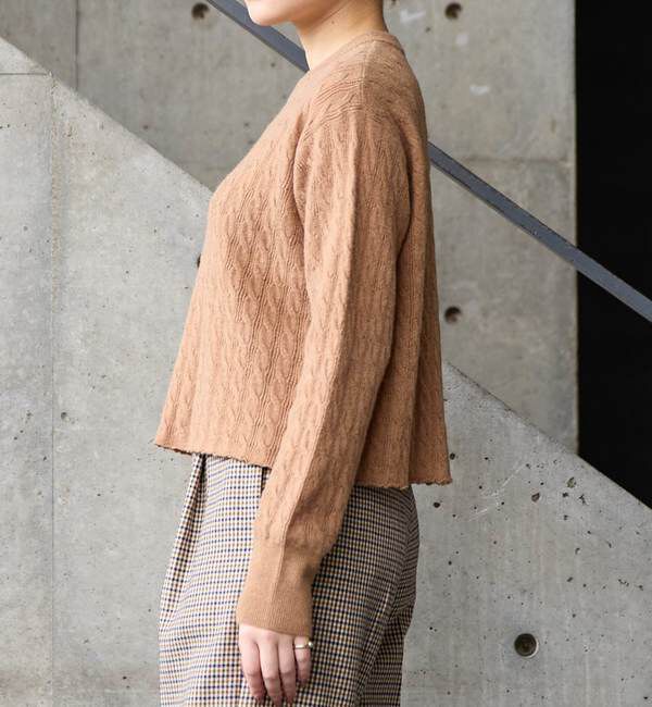 A_「【A_/エース】ケーブルバックスリット」|ニット・セーター|