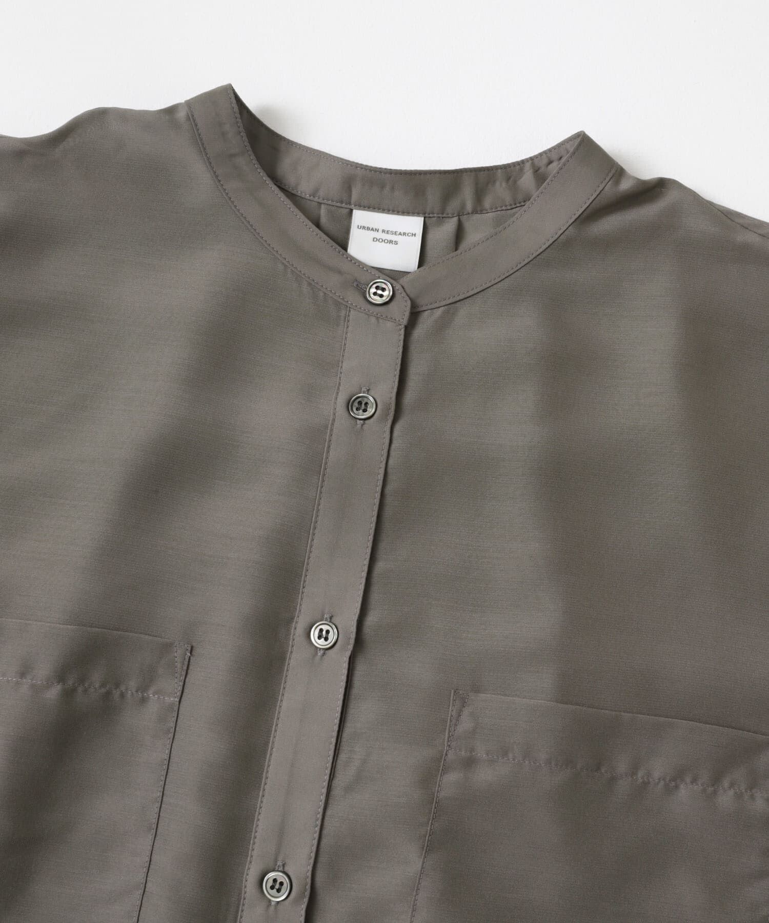 URBAN RESEARCH DOORS「シアーバンドカラーシャツ」|シャツ・ブラウス|