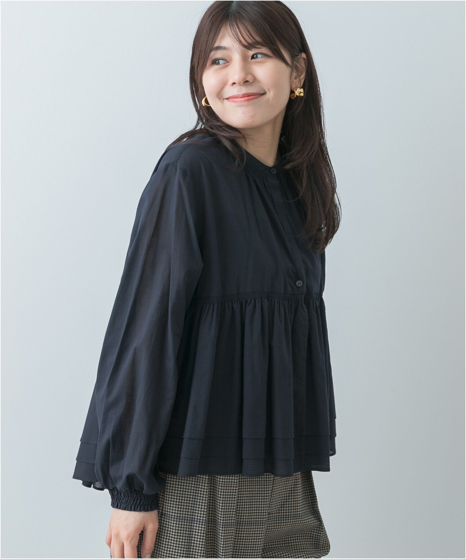 URBAN RESEARCH ROSSO「F by ROSSO　コットンボイルティアードブラウス」|Tシャツ・カットソー|