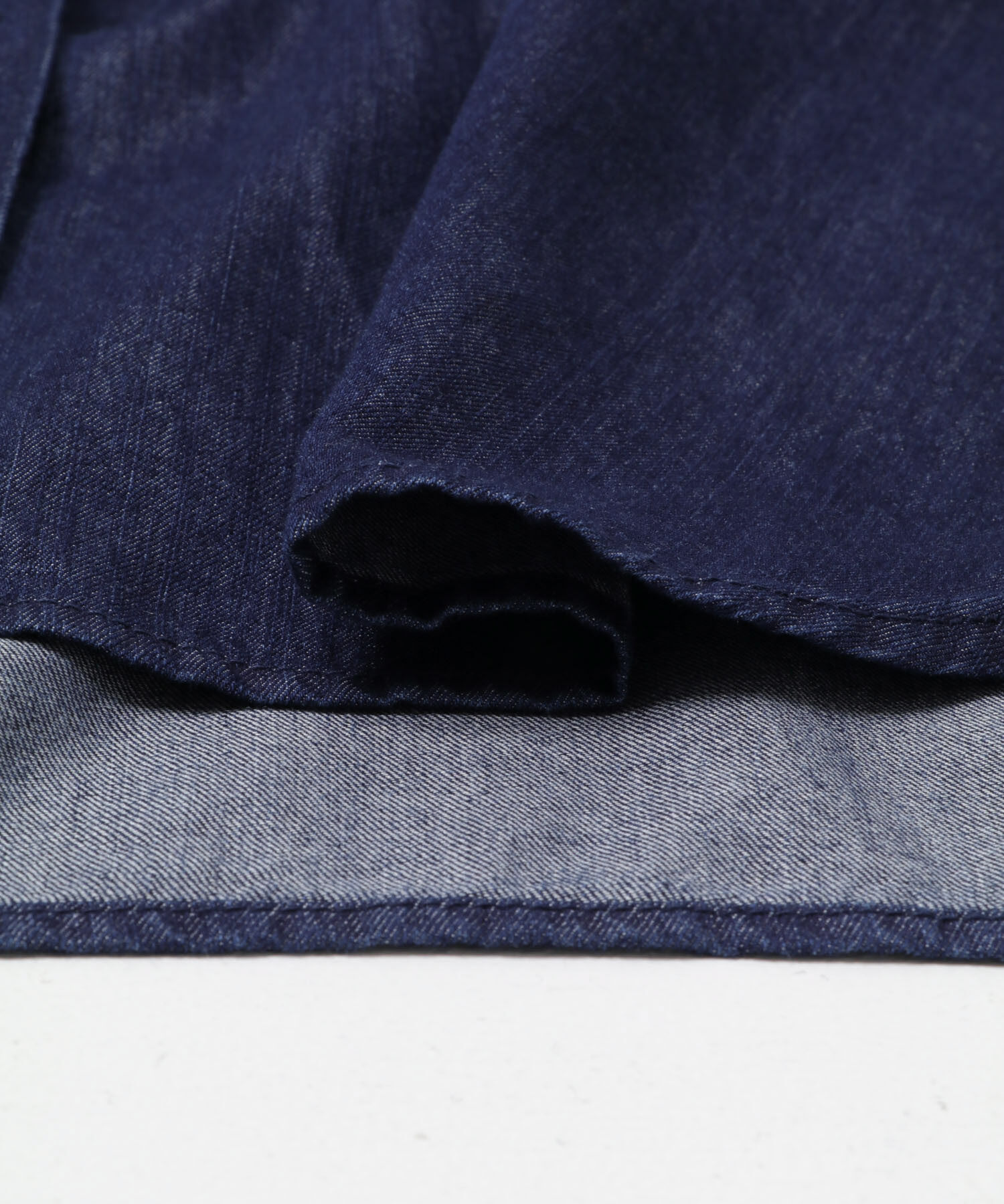 URBAN RESEARCH DOORS「デニムフリルスタンドシャツ」|シャツ・ブラウス|