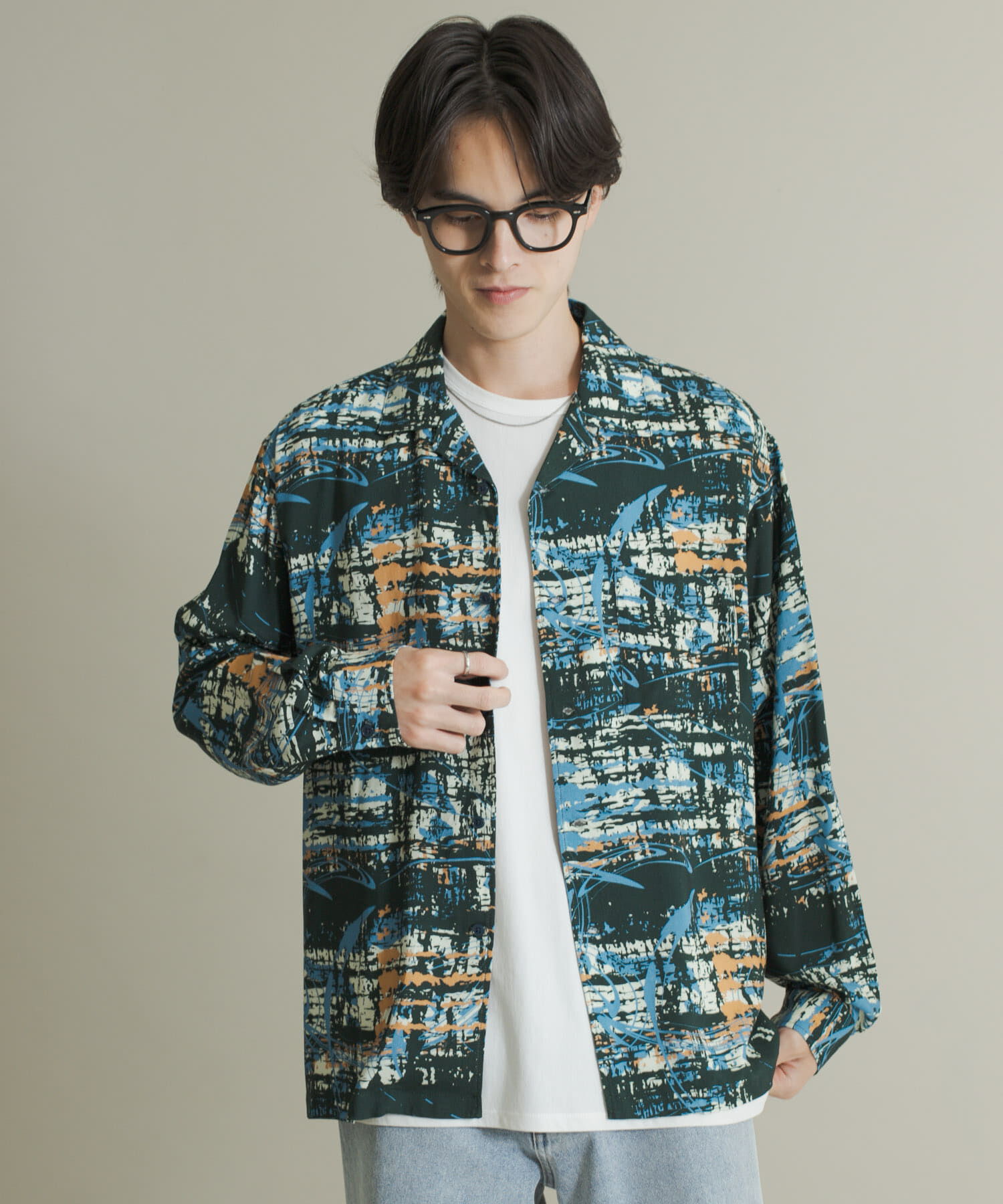 SENSE OF PLACE by URBAN RESEARCH「アソートパターンオープンカラーロングスリーブシャツ」|シャツ・ブラウス|