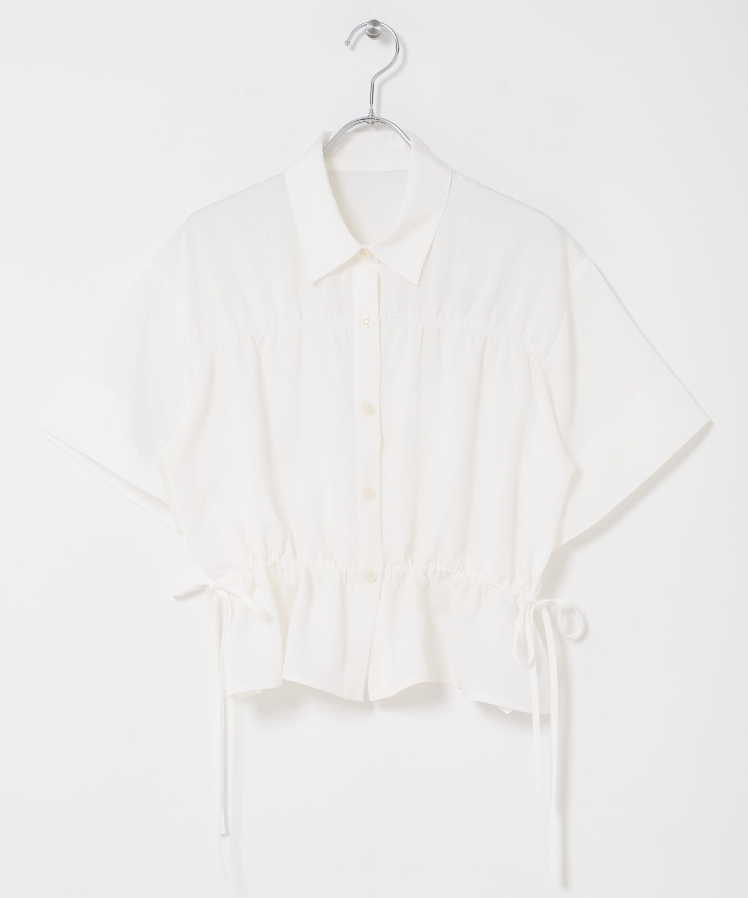 SENSE OF PLACE by URBAN RESEARCH「クロップドペプラムシャーリングシャツ」|シャツ・ブラウス|