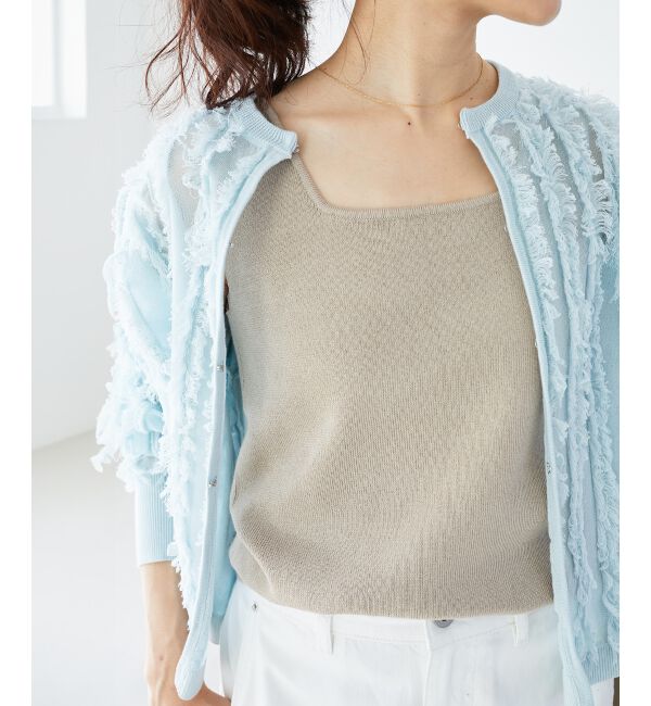  「スクエアニットタンク」|タンクトップ|