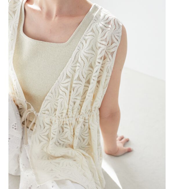  「スクエアニットタンク」|タンクトップ|ゴールド