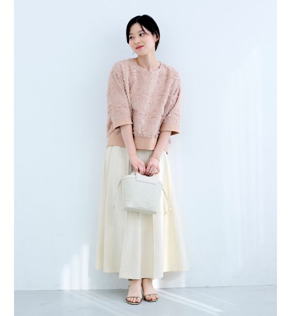  「《WEB限定アイテム》ジャガードクルーネックブラウス」|シャツ・ブラウス|