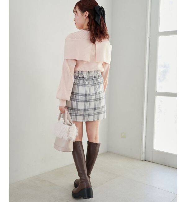 MAJESTICLEGON「リボンビジューニット」|ニット・セーター|