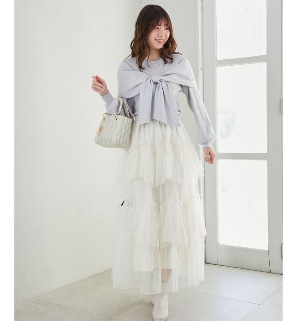 MAJESTICLEGON「リボンビジューニット」|ニット・セーター|