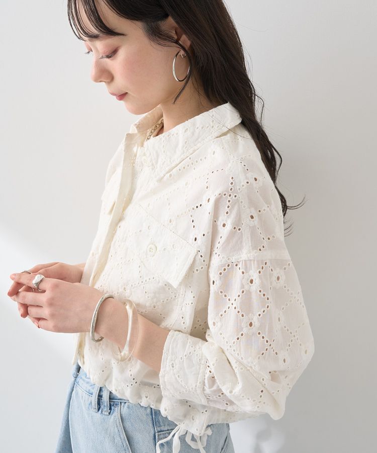 earth music&ecology「レースブルゾン」|ブルゾン・スタジャン|