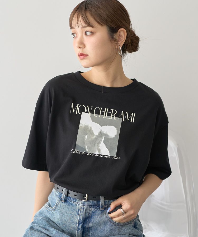 earth music&ecology「PhotoショートT」|Tシャツ・カットソー|Black