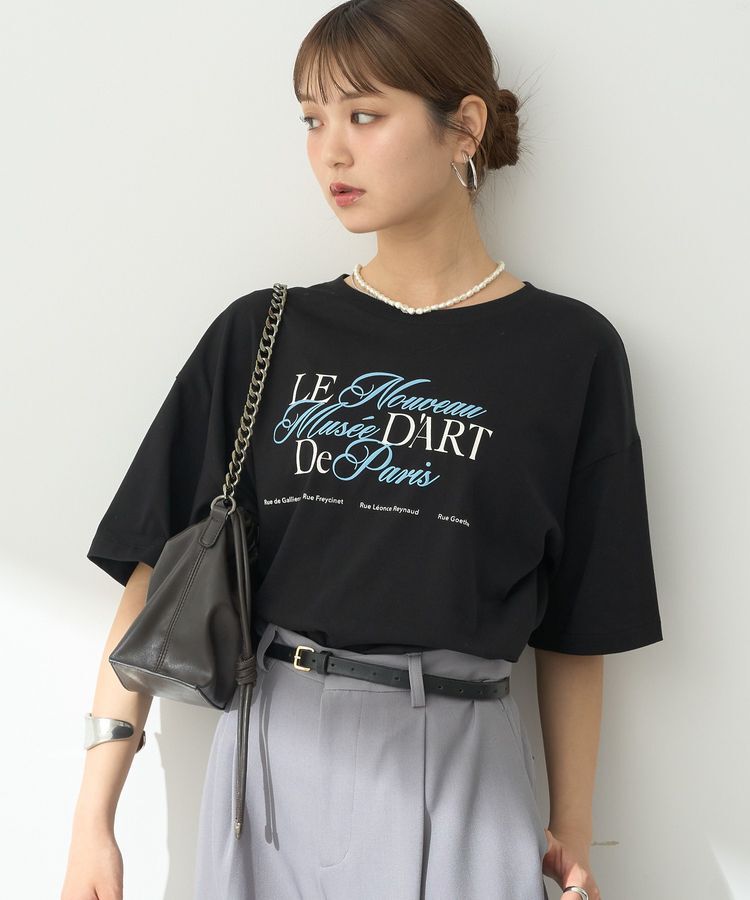 earth music&ecology「Le nouveauスリットT」|Tシャツ・カットソー|Black