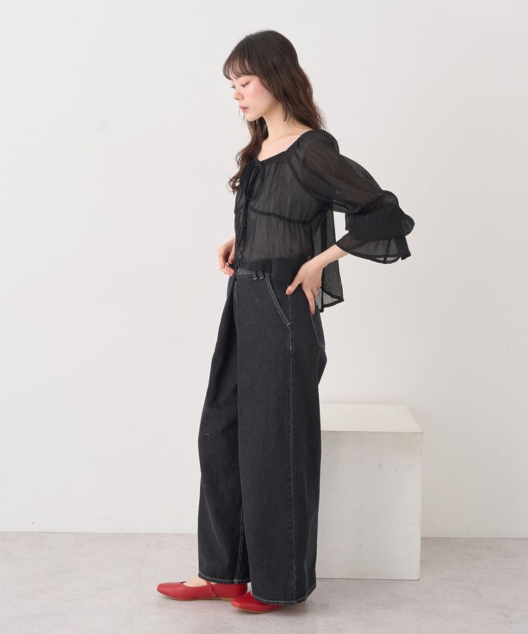 earth music&ecology「フロントタックデニムパンツ」|デニム|