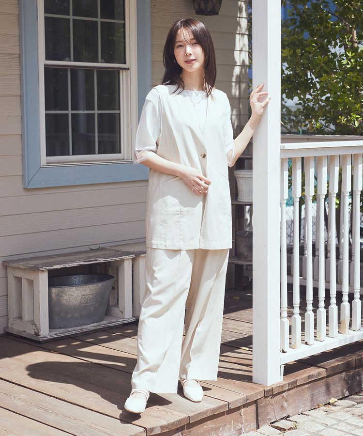 earth music&ecology「リラックスジレ / リネン混」|ベスト・ジレ|