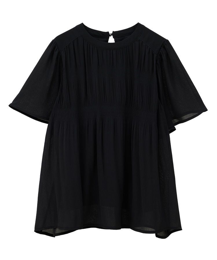 earth music&ecology「マジョリカプリーツ半袖ブラウス」|シャツ・ブラウス|