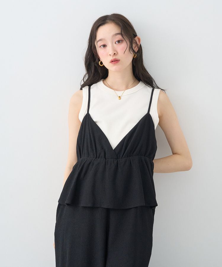 earth music&ecology「ペプラムロンパース」|オールインワン|