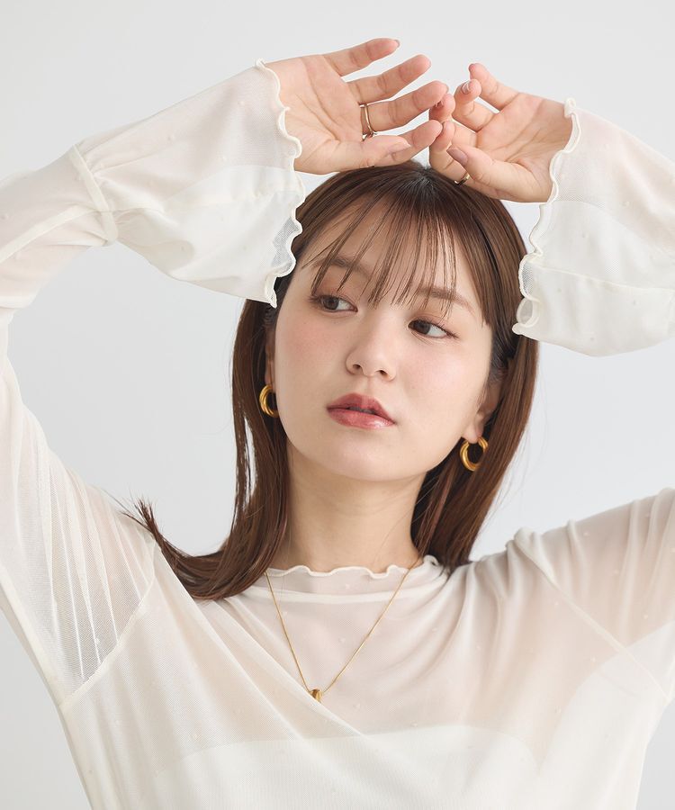 earth music&ecology「フロッキードットメロープルオーバー」|Tシャツ・カットソー|