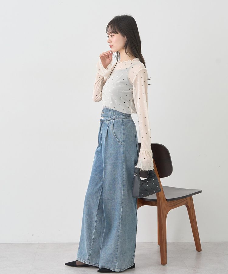 earth music&ecology「フロッキードットメロープルオーバー」|Tシャツ・カットソー|