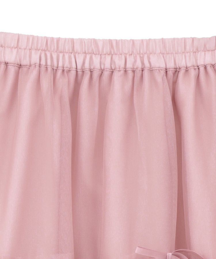 earth music&ecology「リボンチュールティアードスカート」|フレア|