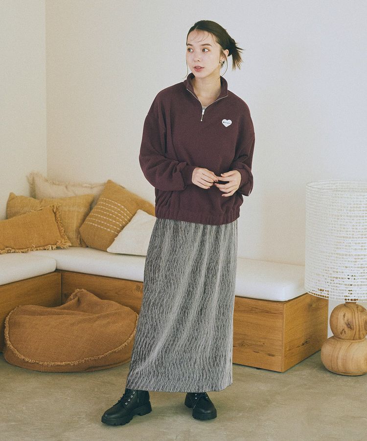 earth music&ecology「Champion&times;emaeハーフジップハートスウェット」|スウェット・ジャージ|