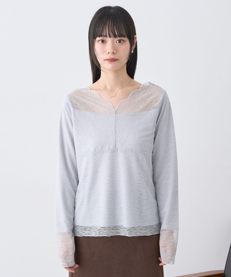 earth music&ecology「あったかフェミニンインナー(2wayネック)」|Tシャツ・カットソー|