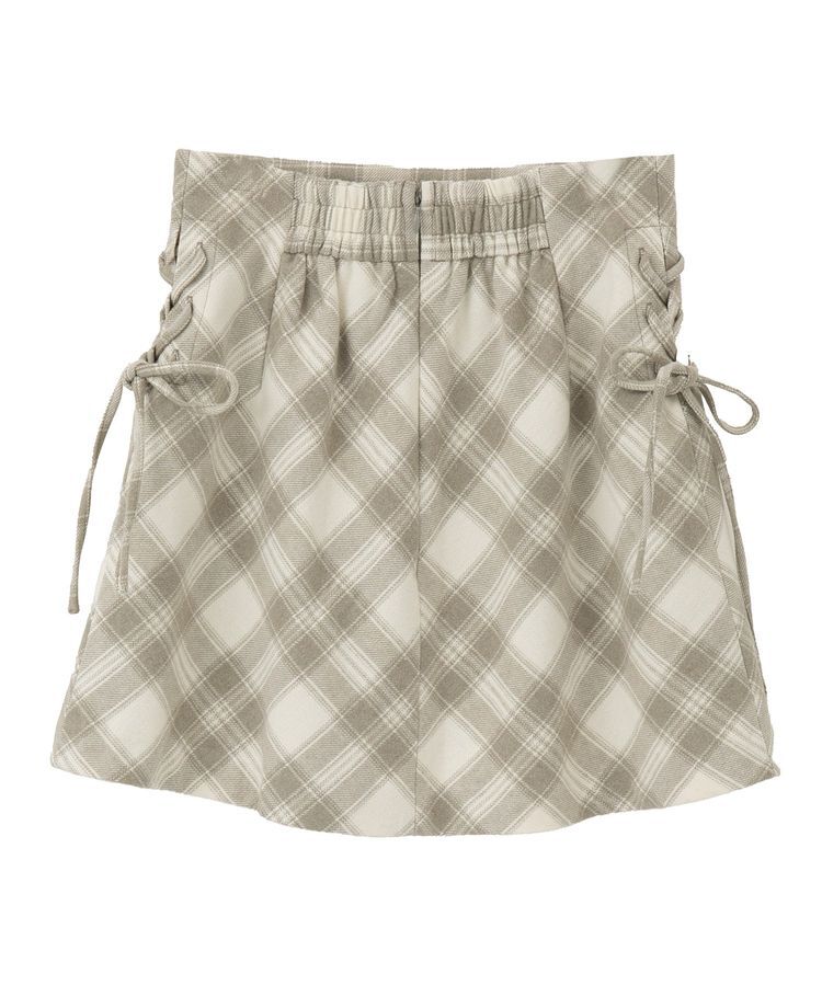 earth music&ecology「サイドレースアップミニスカート」|スカート|