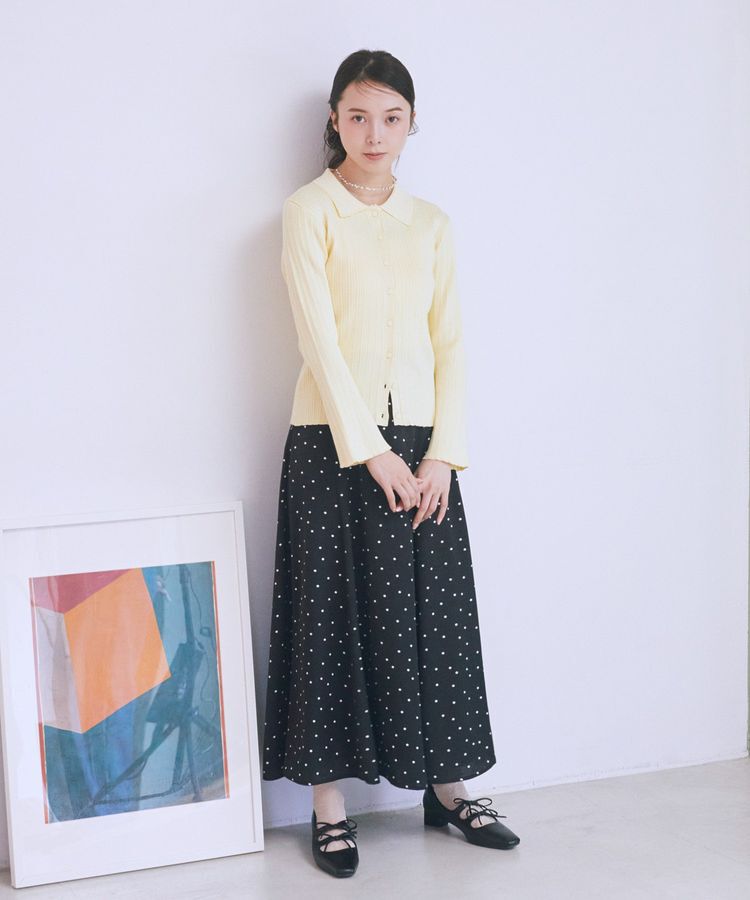 earth music&ecology「レギュラーカラーニットカーディガン」|カーディガン|