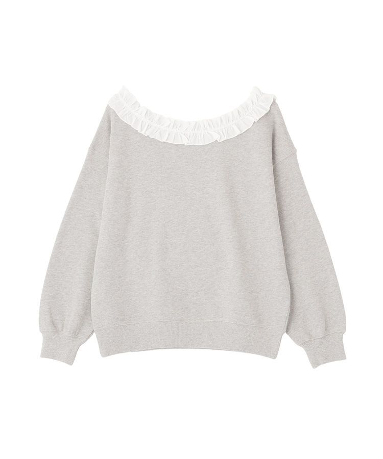 earth music&ecology「フリルオフショルウラケスウェット」|スウェット・ジャージ|