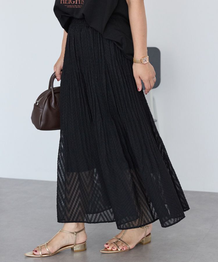 AMERICAN HOLIC「カットジャガードプリーツスカート」|スカート|Black