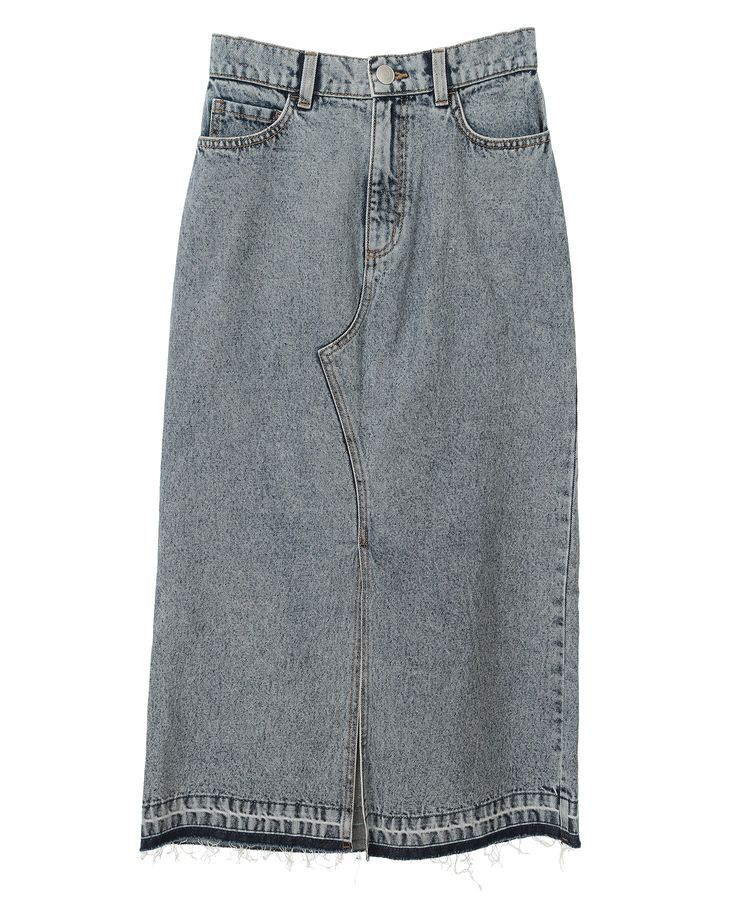 Green Parks「フロントスリットデニムロングスカート」|スカート|