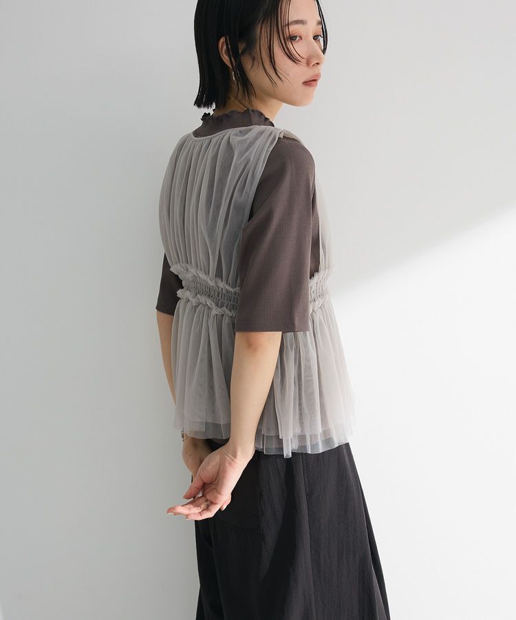 Green Parks「・ELENCARE DUE チュールシャーリングビスチェ」|ベスト・ジレ|