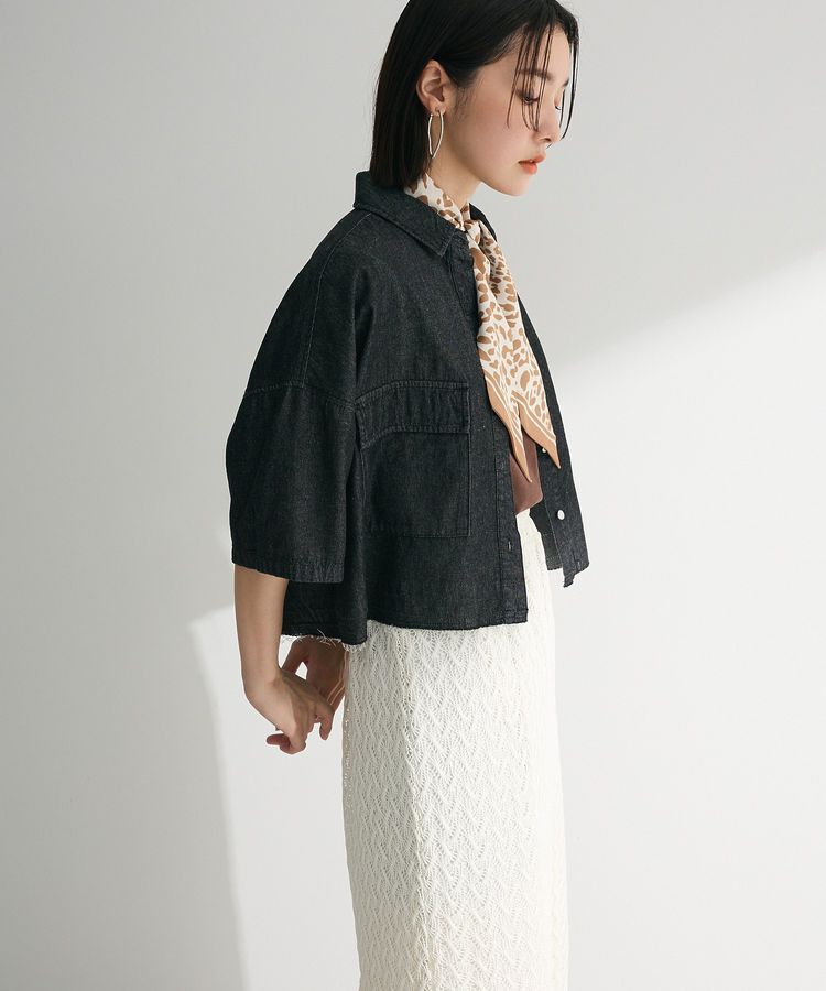 Green Parks「・ELENCARE DUE デニムショートシャツ」|シャツ・ブラウス|