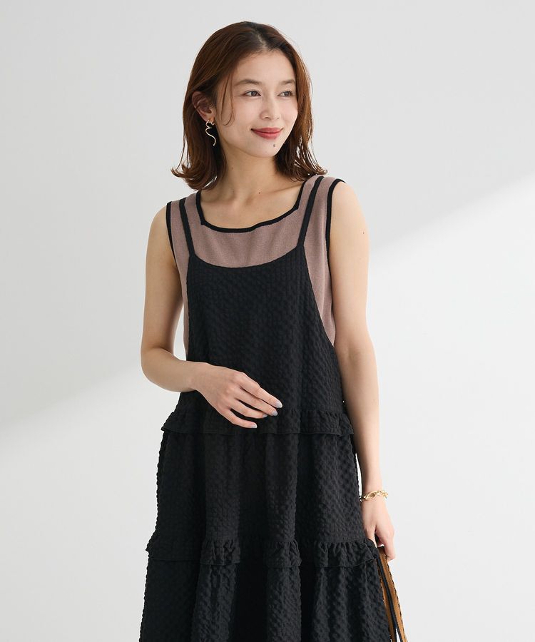 Green Parks「・Petit Fleur フリルティアードキャミワンピ」|ワンピース|