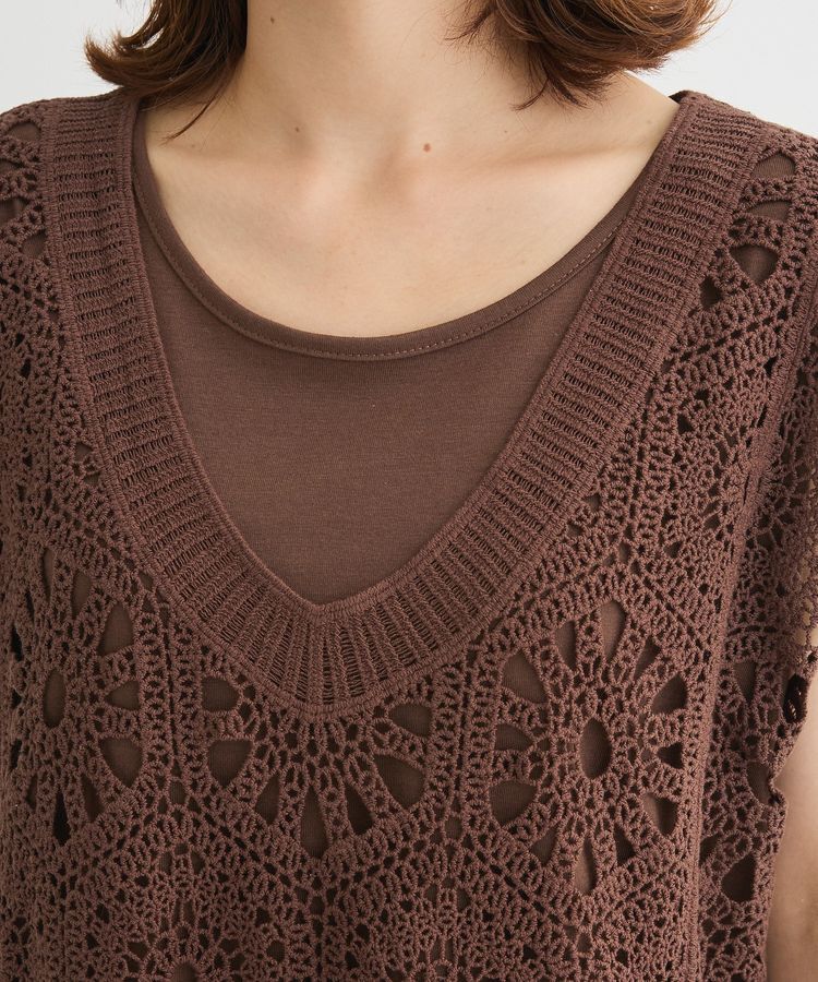 armonia「SET2点クロシェプルオーバー+タンクトップ」|Tシャツ・カットソー|