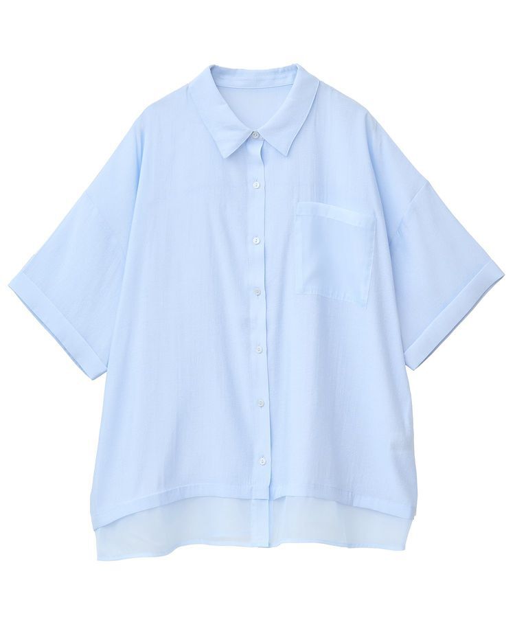 Green Parks「裾レイヤードショートスリーブシャツⅡ」|シャツ・ブラウス|