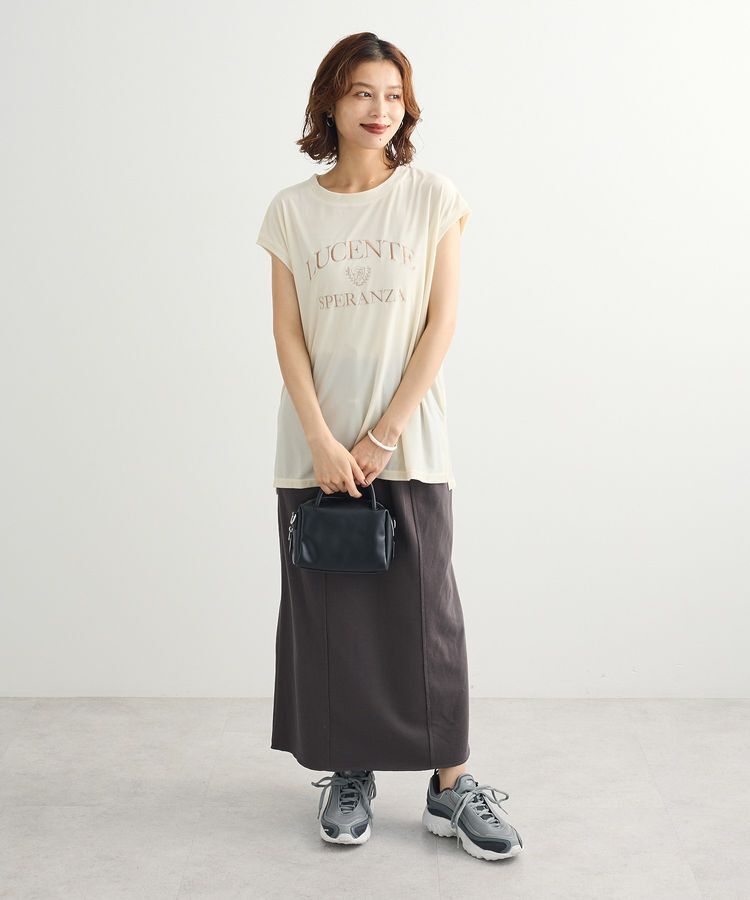 Green Parks「ベロアロゴフレンチスリーブチュニック」|チュニック|