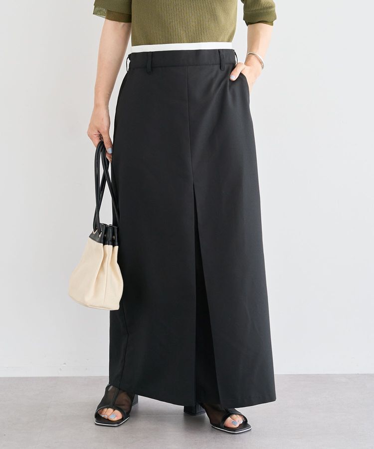 Green Parks「ウエストレイヤーボックスプリーツスカート」|タイト|