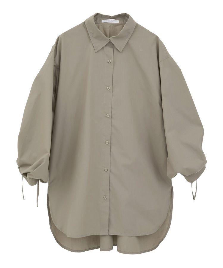 Green Parks「イージーケア袖シャーリングシャツ」|シャツ・ブラウス|