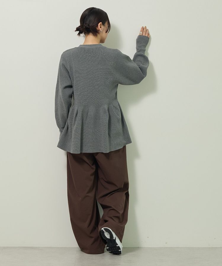 Green Parks「金釦ペプラムニットカーディガン」|カーディガン|