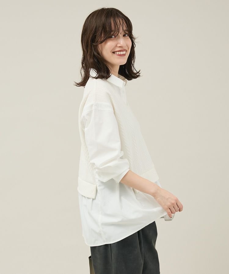 Green Parks「カットモールドッキングシャツチュニック」|チュニック|