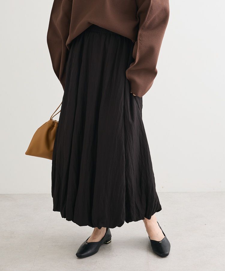 Green Parks「微光沢サテンバルーンスカート」|スカート|