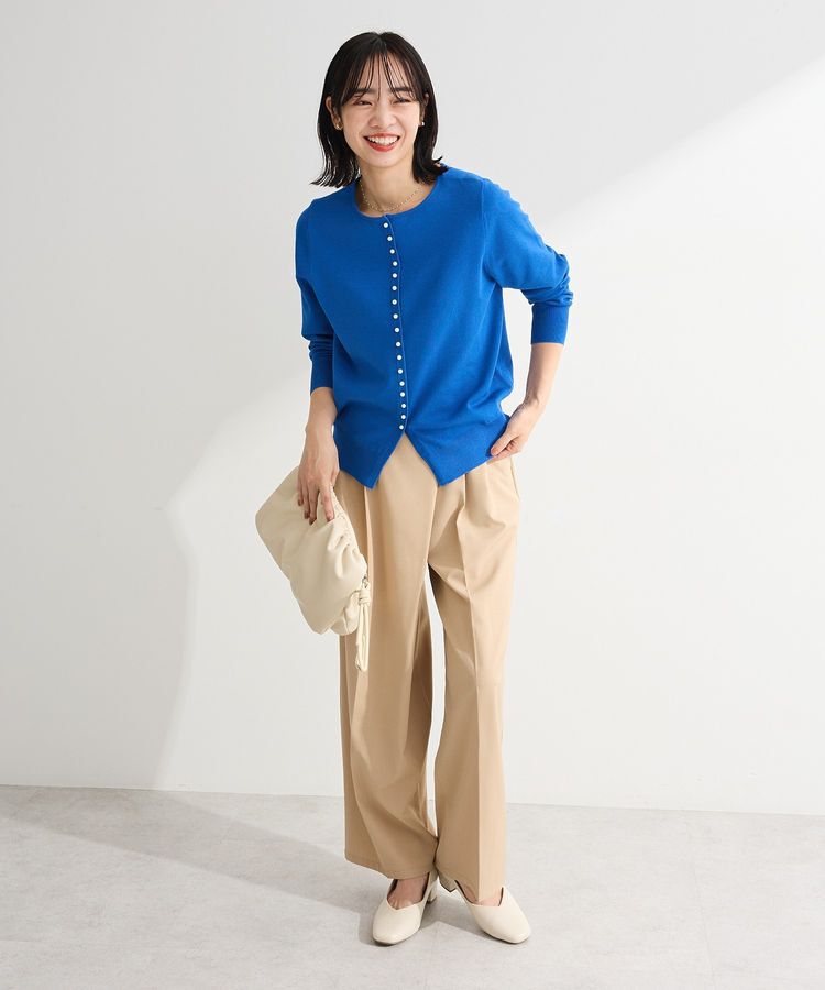 Green Parks「パール調ボタン付き2WAYニットプルオーバー」|ニット・セーター|