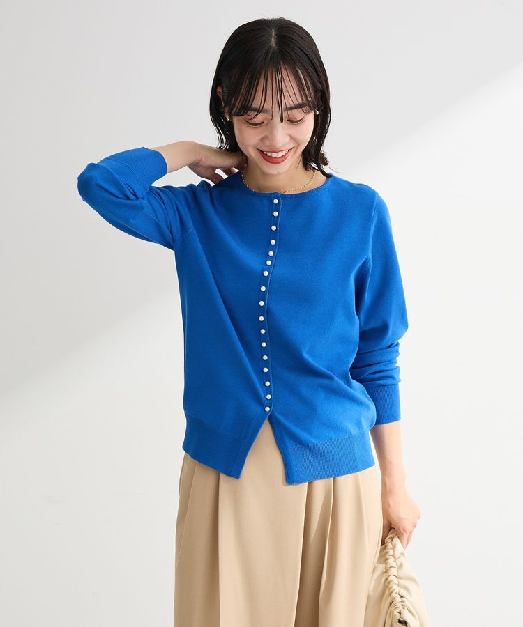 Green Parks「パール調ボタン付き2WAYニットプルオーバー」|ニット・セーター|