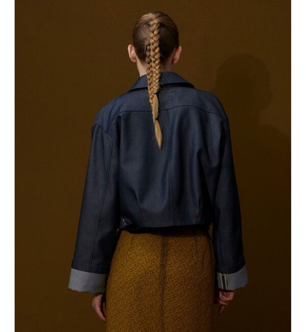 allureville「リジッドデニムライクブルゾン」|ブルゾン・スタジャン|