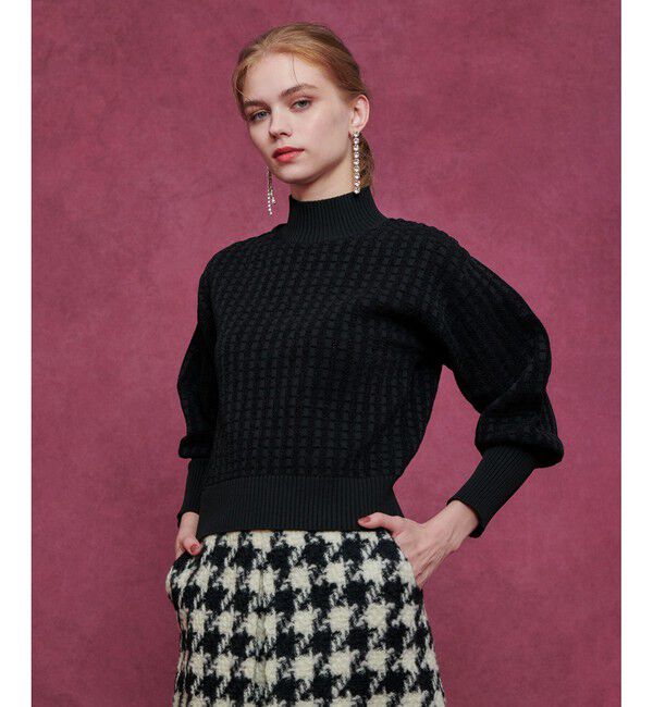 LOULOU WILLOUGHBY「【LOULOU WILLOUGHBY】ロングリブカフスモールプルオーバー」|ニット・セーター|