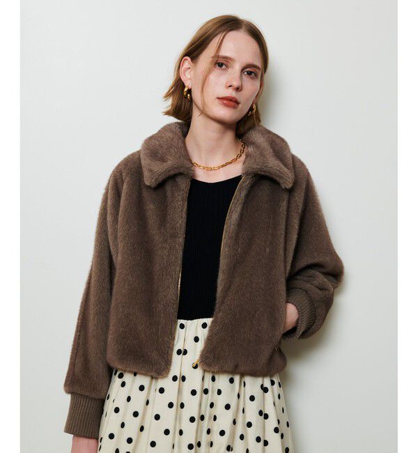 allureville「フェイクミンクファーブルゾン」|ブルゾン・スタジャン|