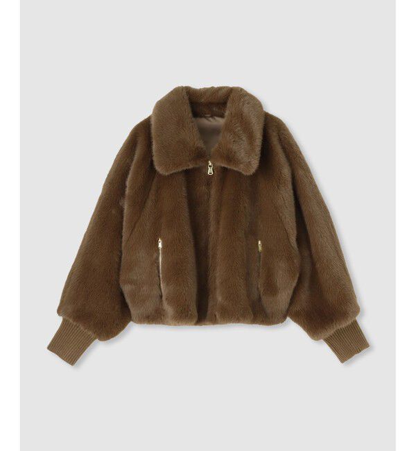 allureville「フェイクミンクファーブルゾン」|ブルゾン・スタジャン|