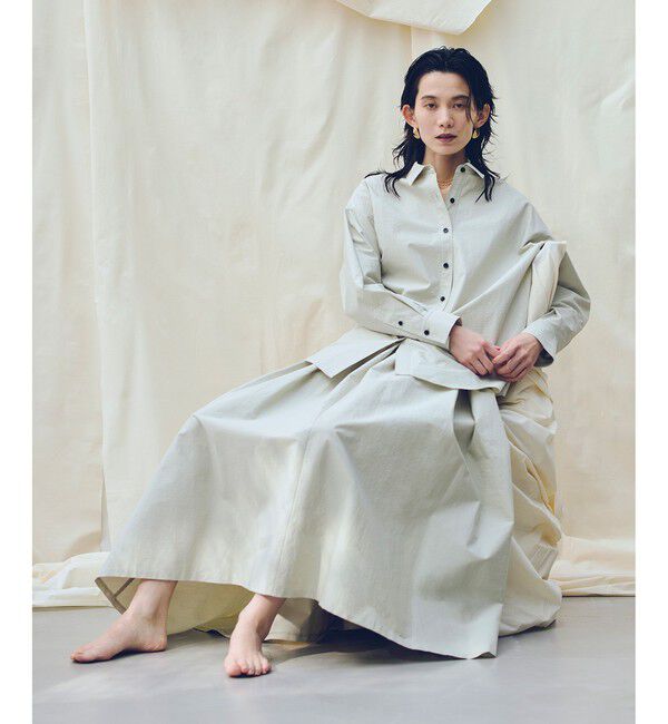 allureville「【ATELIER Line】タイプライターロングシャツ」|シャツ・ブラウス|