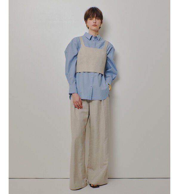 allureville「シャークスキンワイドパンツ」|チノ|