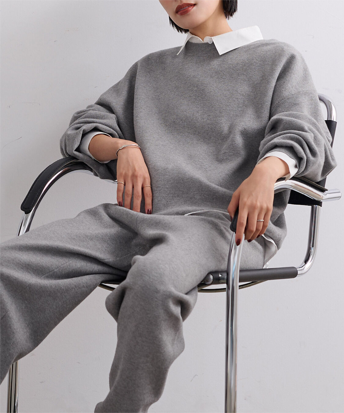 ur's「【黒川翼さんコラボアイテム】スウェットライクオーバーサイズニット」|ニット・セーター|