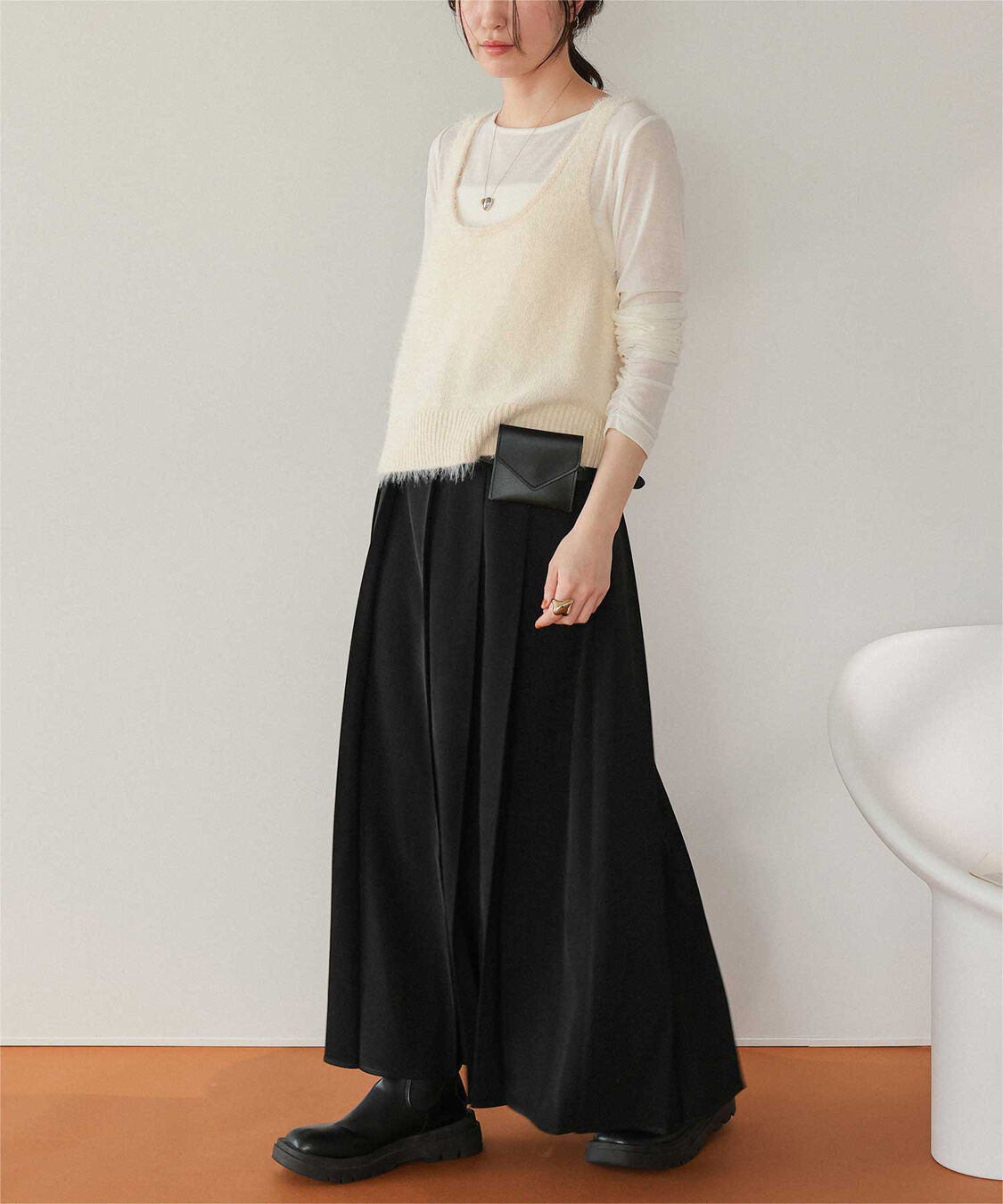 titivate「サイドスリットプリーツスカート」|スカート|