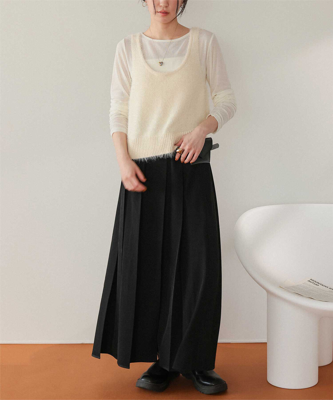 titivate「サイドスリットプリーツスカート」|スカート|